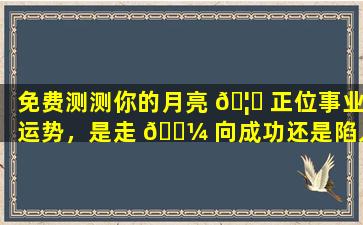 免费测测你的月亮 🦟 正位事业运势，是走 🐼 向成功还是陷入困境